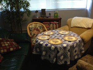 image description: a table set for a meal