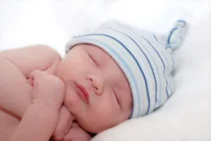 image description: a sleeping baby