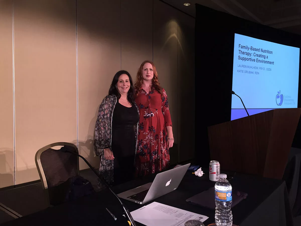 Lauren and Katie presenting NEDA 2015