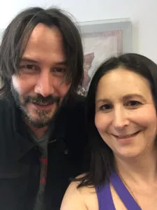 Eating Disorder Press and Media [Image description: Keanu Reeves met with Dr. Muhlheim for the movie To The Bone - pictured her together in our office in Los Angeles, CA]