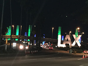 low-cost eating disorder counseling Los Angeles County at Eating Disorder Therapy LA and online in California [Image description: image of the lights at LAX airport lit for Eating Disorder Awareness Week]