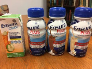 Ensure brand nutritional supplements for eating disorder recovery [Image description: photo of Ensure containers] in Los Angeles, California