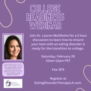 College Readiness for High School Seniors With Eating Disorders Webinar