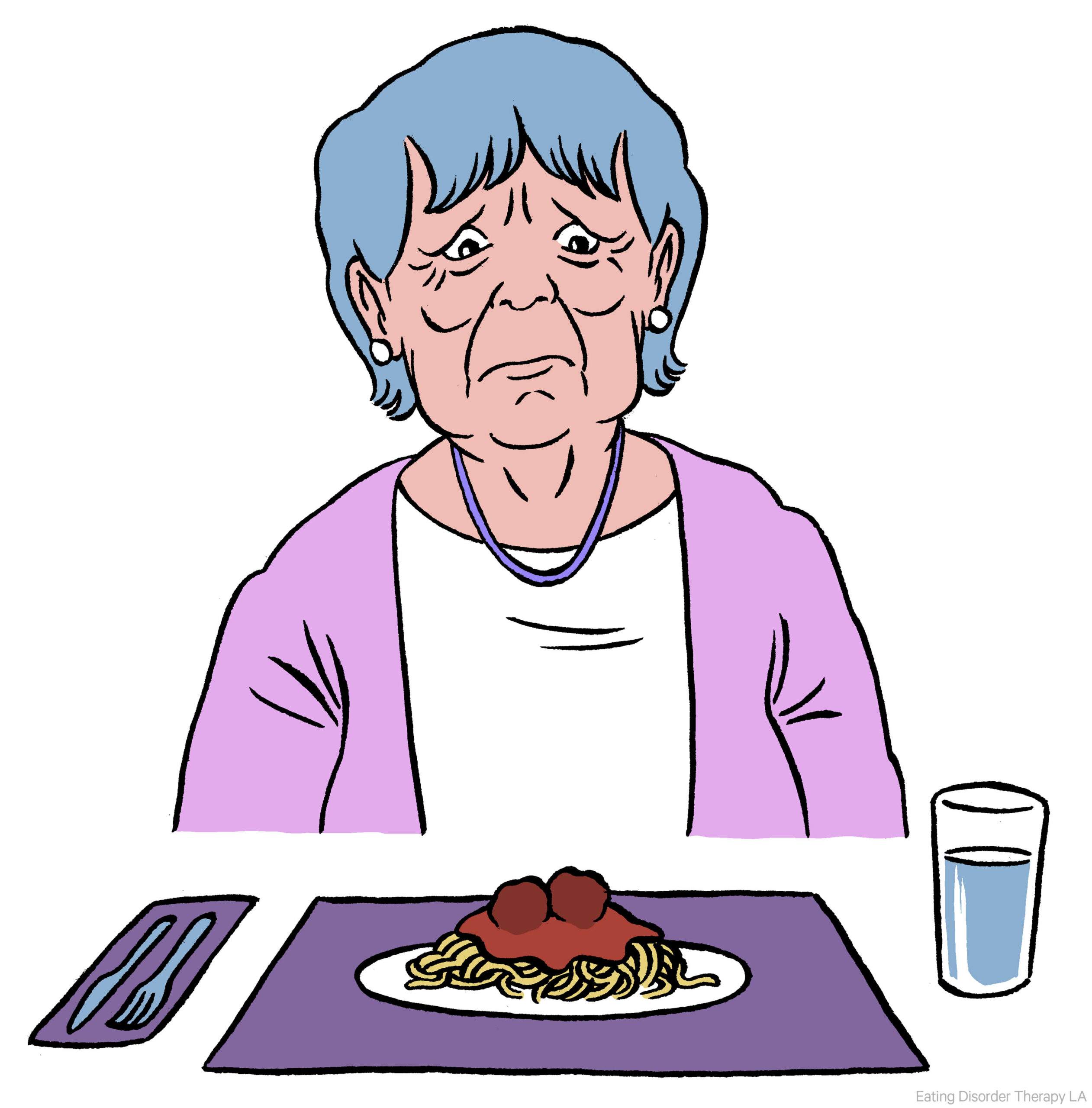 psychologist cartoon clipart of food