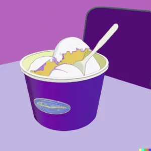 Ice cream and lactose in eating disorder recovery in Los Angeles, California [Image description: container of ice cream] represents a possible snack for a person in eating disorder recovery and facing lactose intolerance