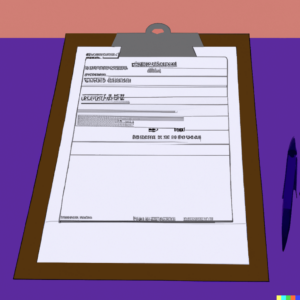 Insurance for Eating Disorder Therapy in Los Angeles, California [Image description: drawing of an insurance claim form on a clipboard] Represents a claim form for a client using insurance for eating disorder therapy in Los Angeles, California 