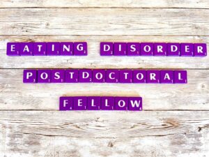 Eating Disorder Postdoctoral Fellow in Eating Disorders at Eating Disorder Therapy LA in Los Angeles, California [Image description: purple scrabble tiles spelling" Eating Disorder Postdoctoral Fellow"]