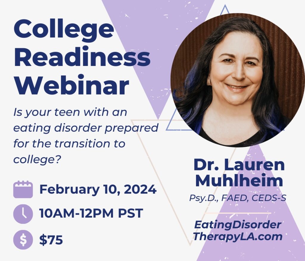 College Readiness Webinar 2024 [Image description: photo of Dr. Muhlheim and details about college readiness webinar on Feb 10, 2024]
