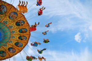 Emetophobia and phobias [Image description: amusement park ride that might produce nausea in someone with emetophobia in California]